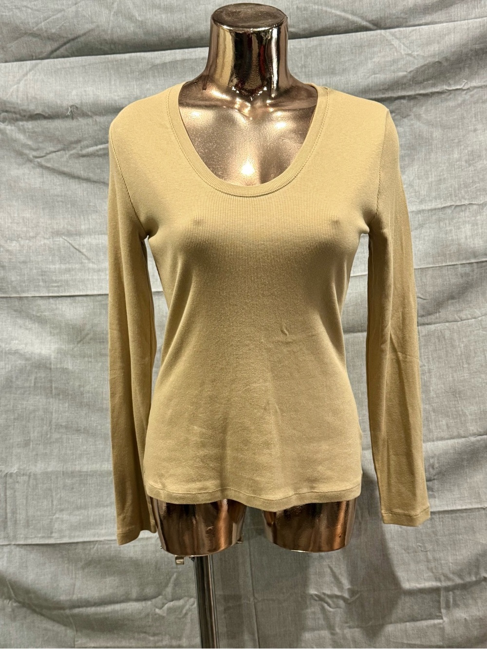 a new day Long-Sleeve Scoop Neck Top - Camel Tan